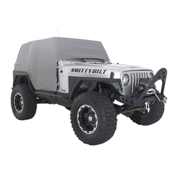 Smittybilt 92-06 WRANGLER (YJ/TJ/LJ) CAB COVER W/DOOR FLAP - WATER RESISTANT - GRAY 1061 - main